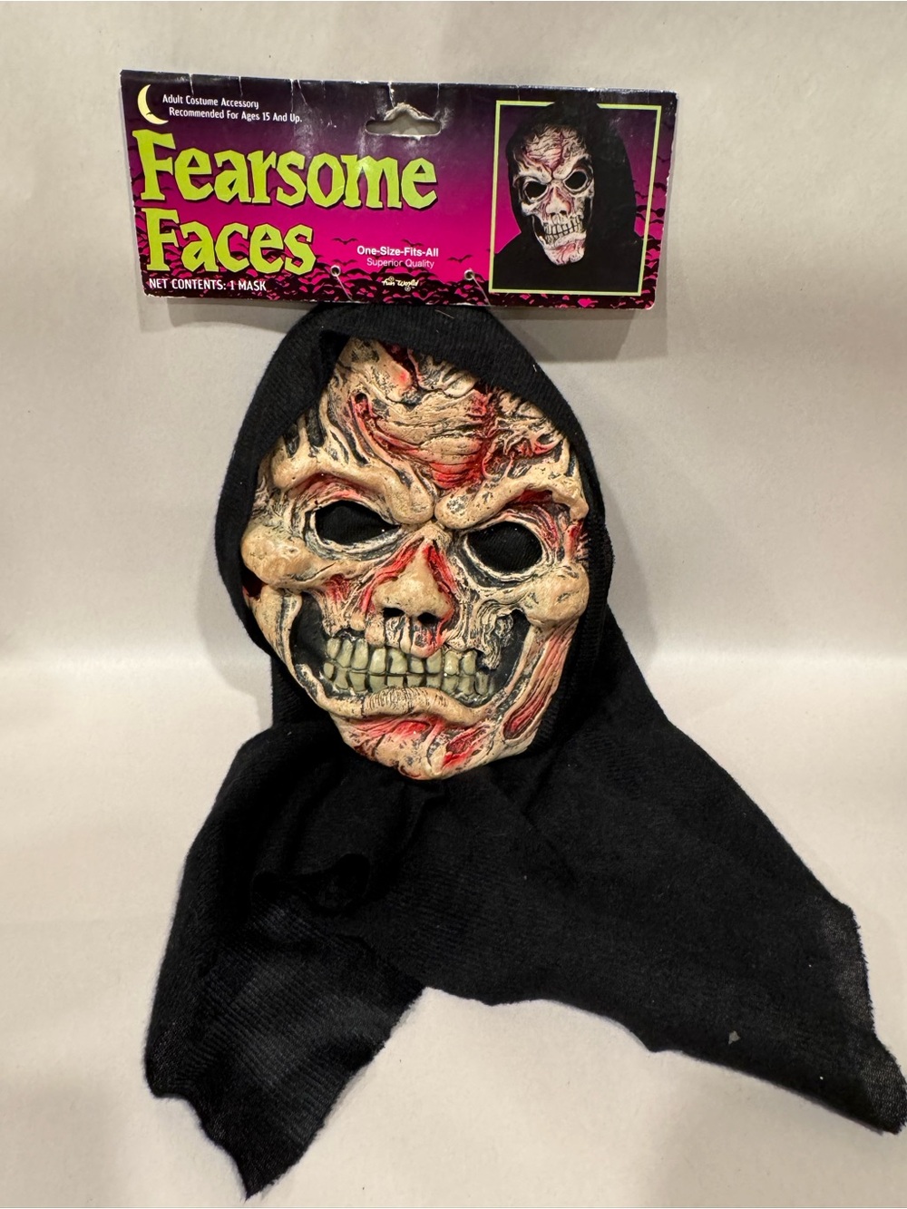 Fun World Easter Unlimited Fearsome Zombie Hooded‎ Halloween Mask New Classic